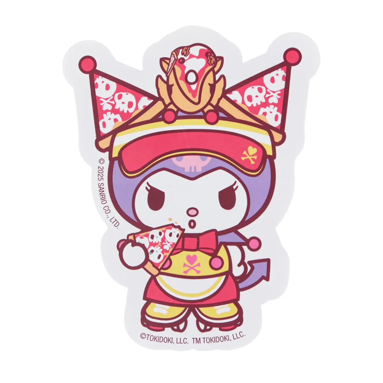 Kuromi x tokidoki Fast Food stort klistremerke, vanntett