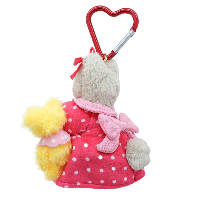 Hello Kitty Teddy Friend Marroncream plysjmaskot nøkkelring