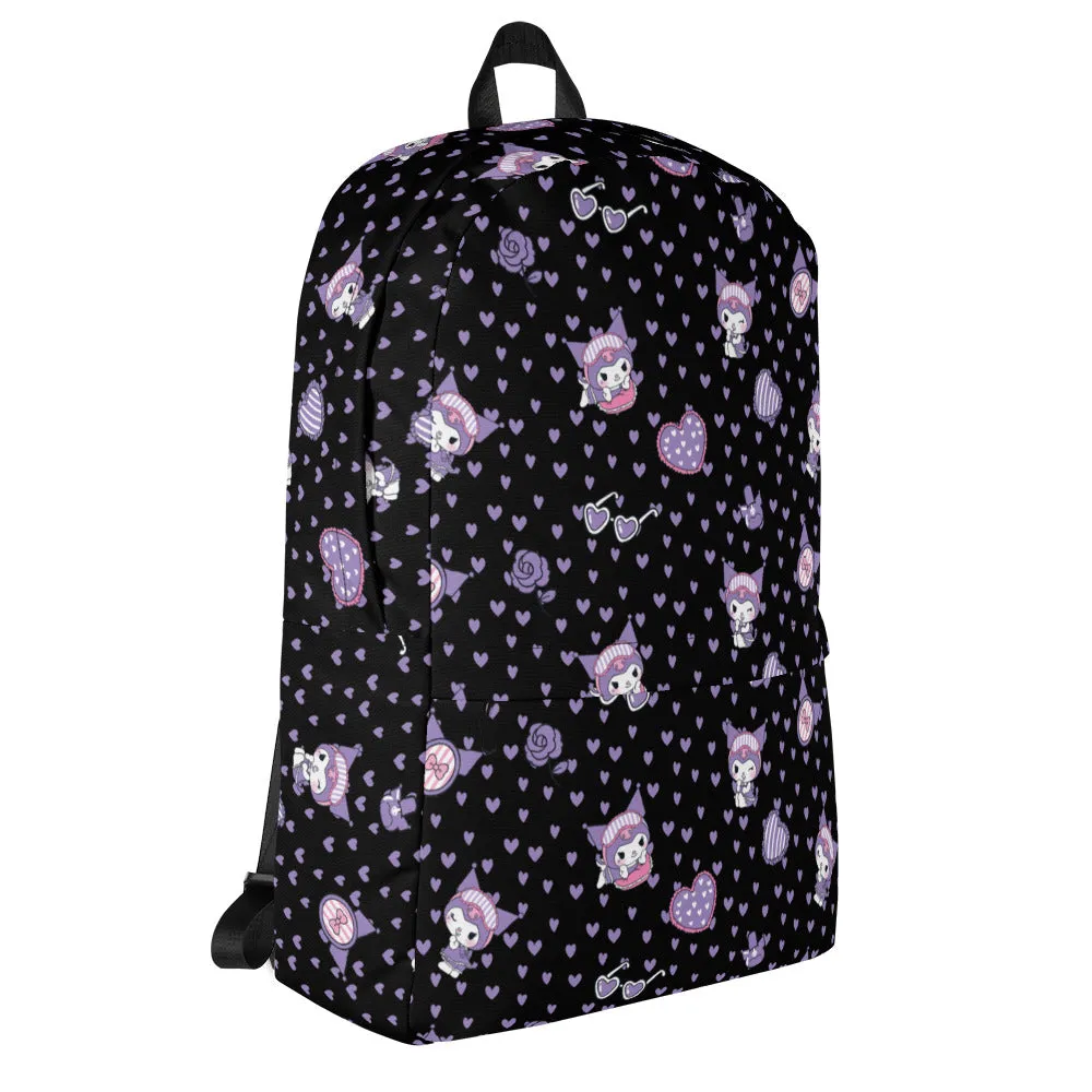 Hello Kitty Kuromi Sleepover All-Over Print ryggsekk 15 tommer