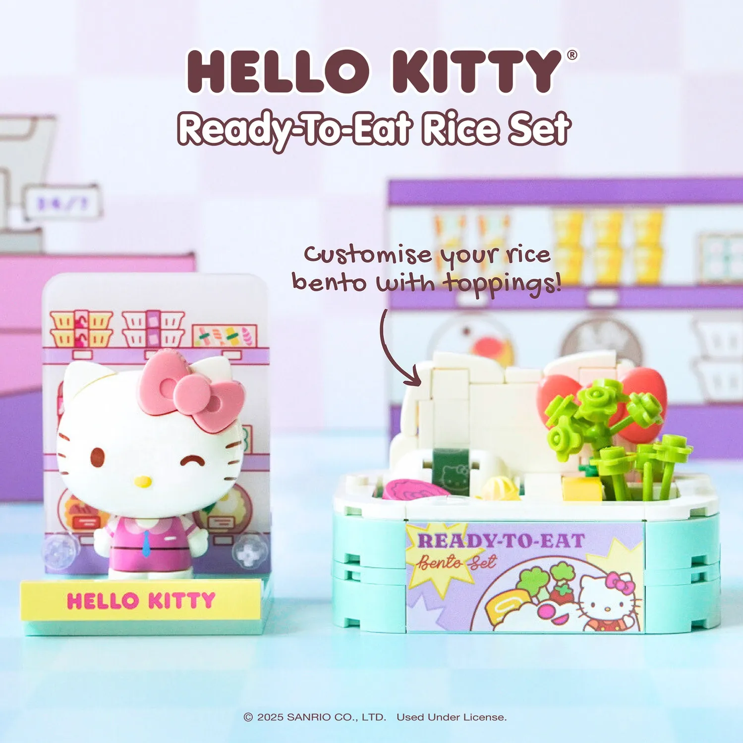 Hello Kitty Konbini Building Blocks Set Ready-to-Eat Rice byggesett
