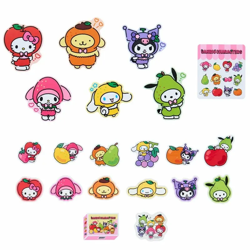 Hello Kitty Fruits Series Sanrio Characters 35 klistremerker frukt