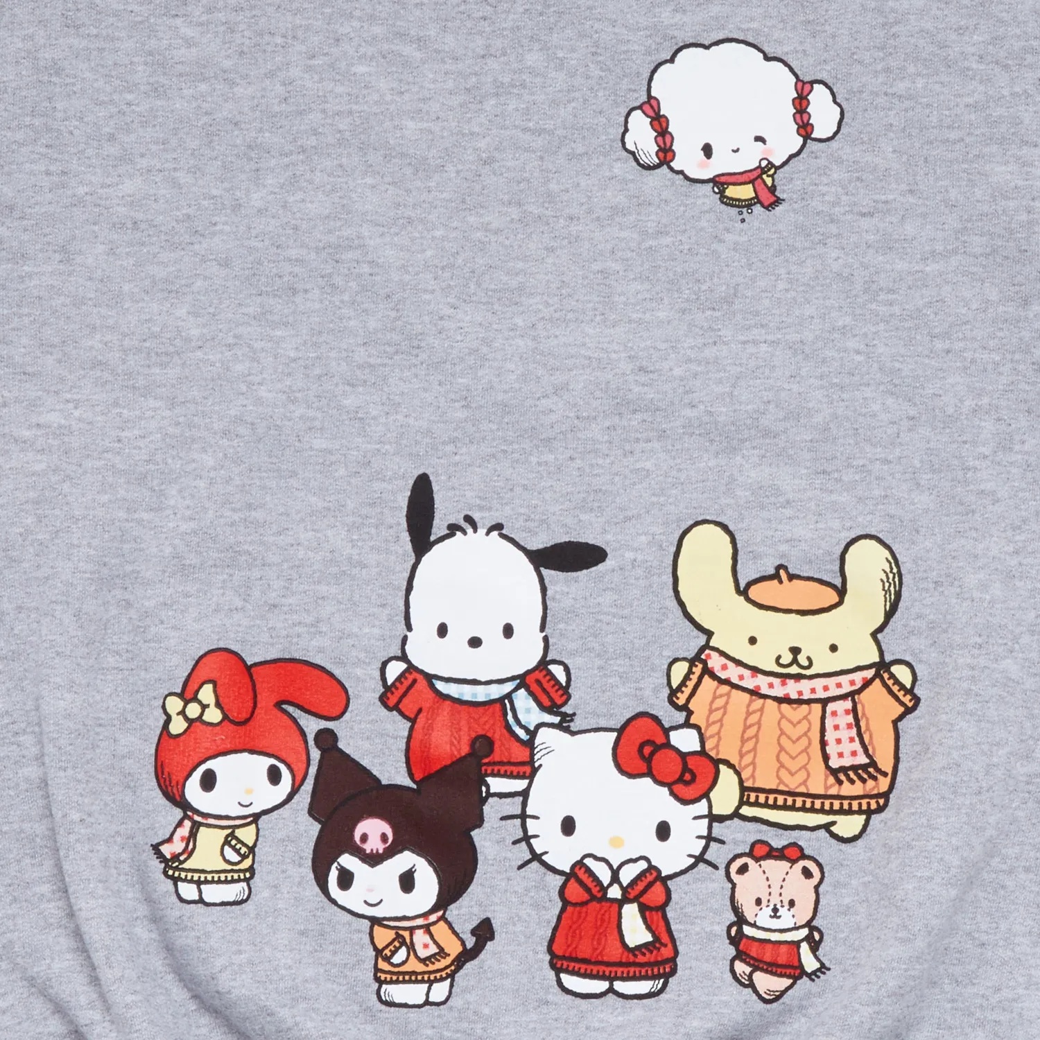 Hello Kitty and Friends Big Kids Cozy Fleece Loungewear Set pysjamas gråmelerte