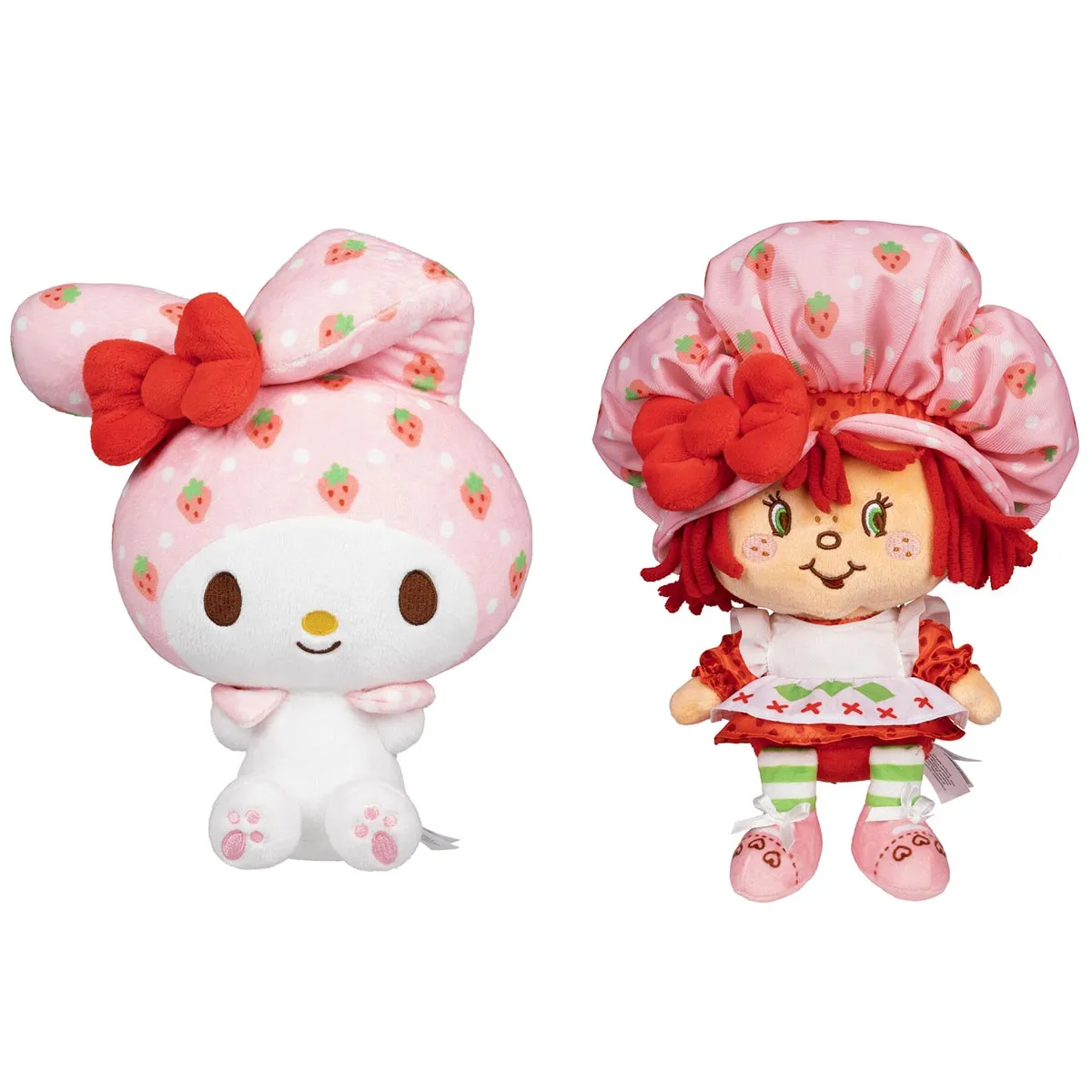 Hello Kitty My Melody x Strawberry Shortcake 8" Plush Set kosedyr 2-pack