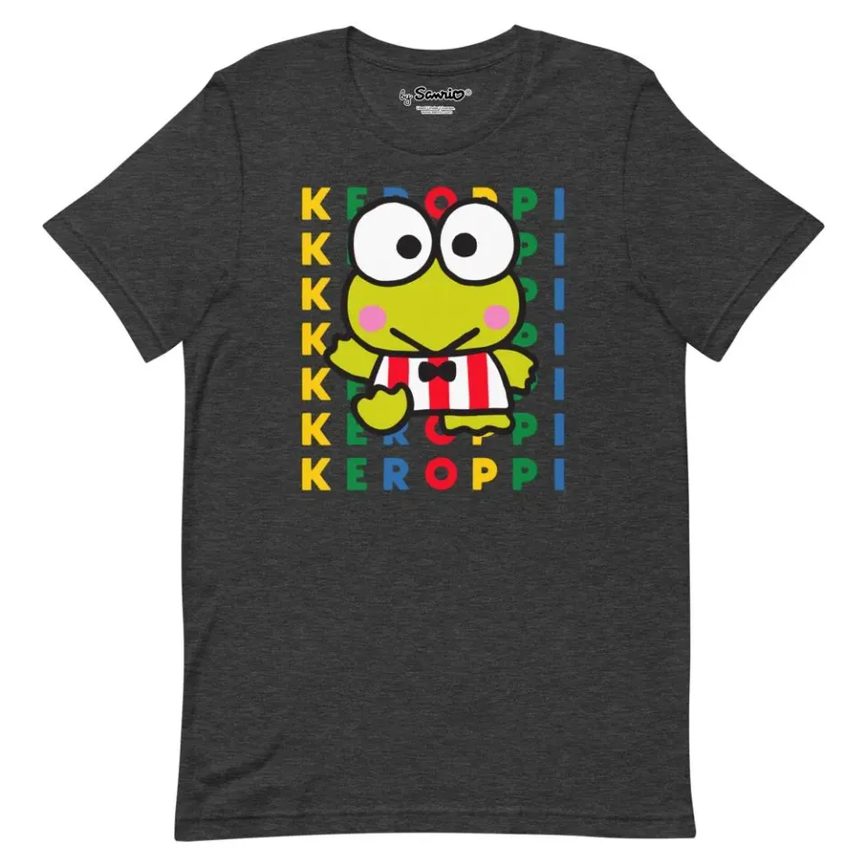 Hello Kitty Keroppi Watashi Wa T-skjorte svart i bomull