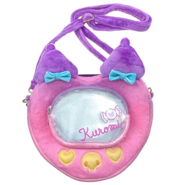 Hello Kitty Kuromi Loves U plysj crossbody-veske
