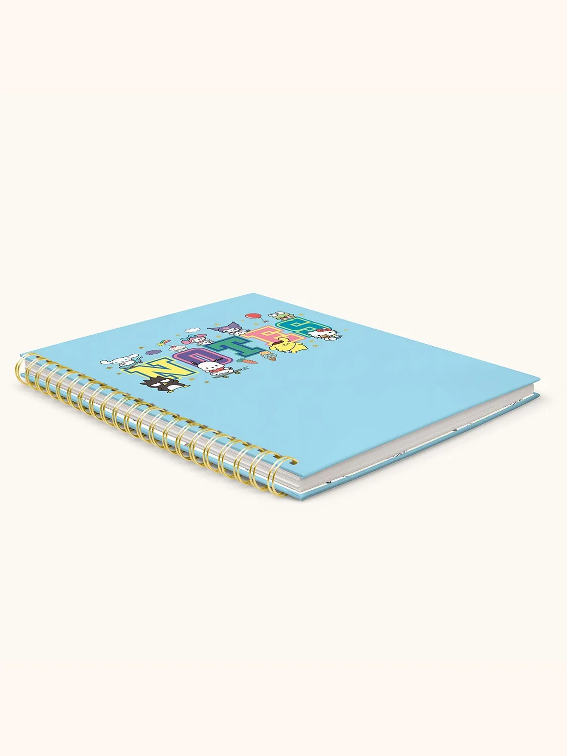 Hello Kitty and Friends x Studio Oh! College Letters Blue spiralnotatbok ekstra stor