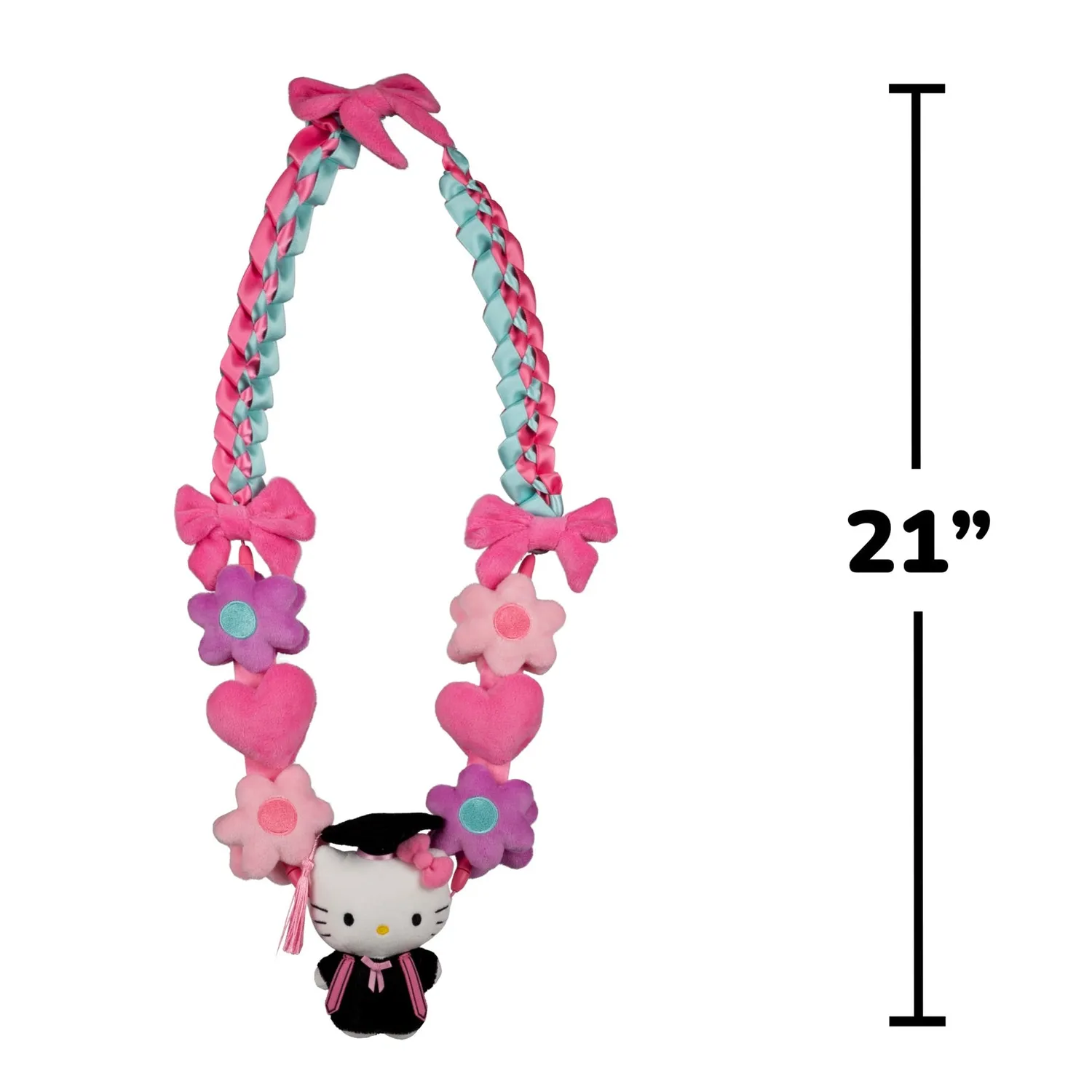Hello Kitty 21" Graduation Mascot Plush Lei blomsterkrans