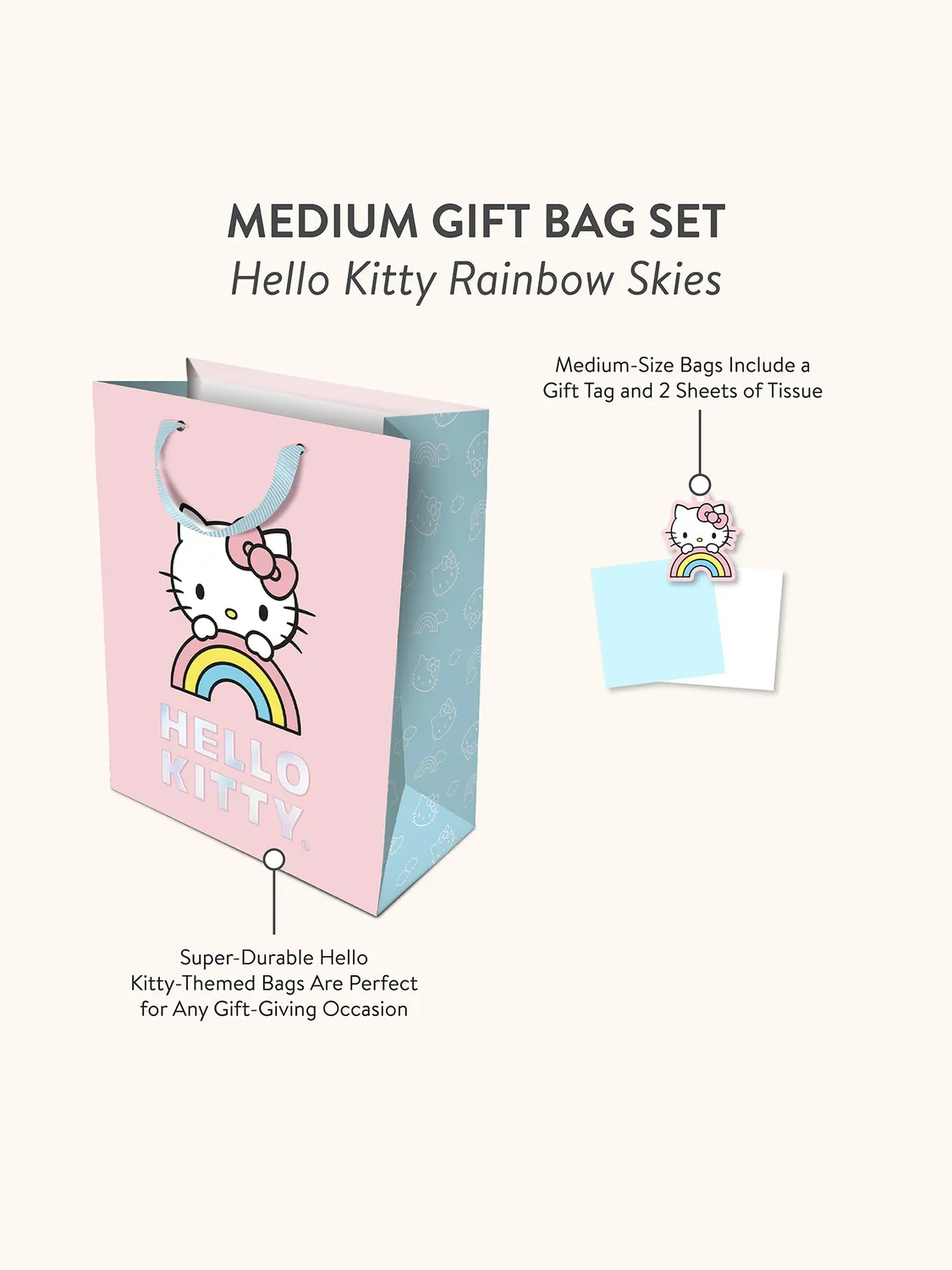 Hello Kitty x Studio Oh! Rainbow Skies gavepose Medium