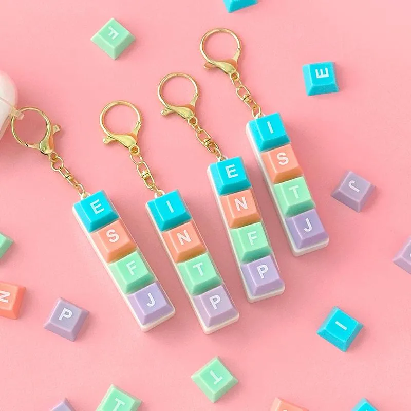 Neo Tokyo MBTI Fidget Keychain Clicky Button nøkkelring tilfeldig