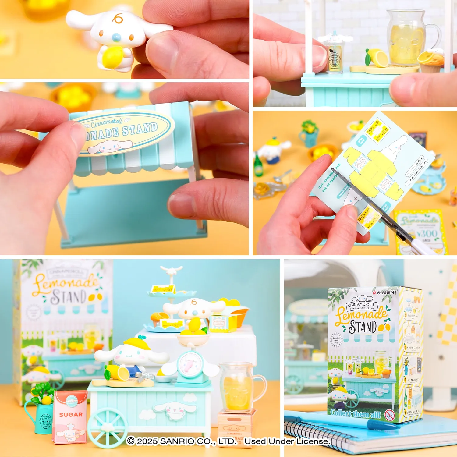 Hello Kitty Re-Ment Cinnamoroll's Lemonade Stand minifigurer blindboks 1 tilfeldig sett