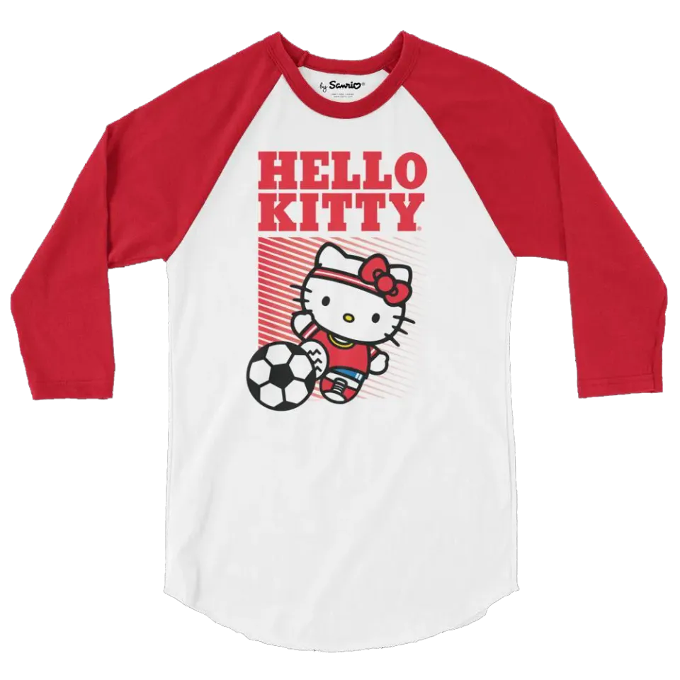 Hello Kitty Soccer Raglan T-skjorte XS