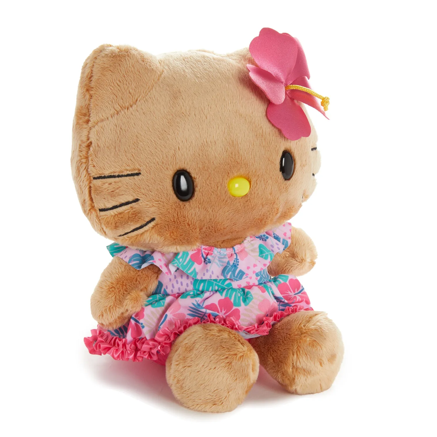 Hello Kitty Island Hibiscus 8" Tan plysjbamse brun