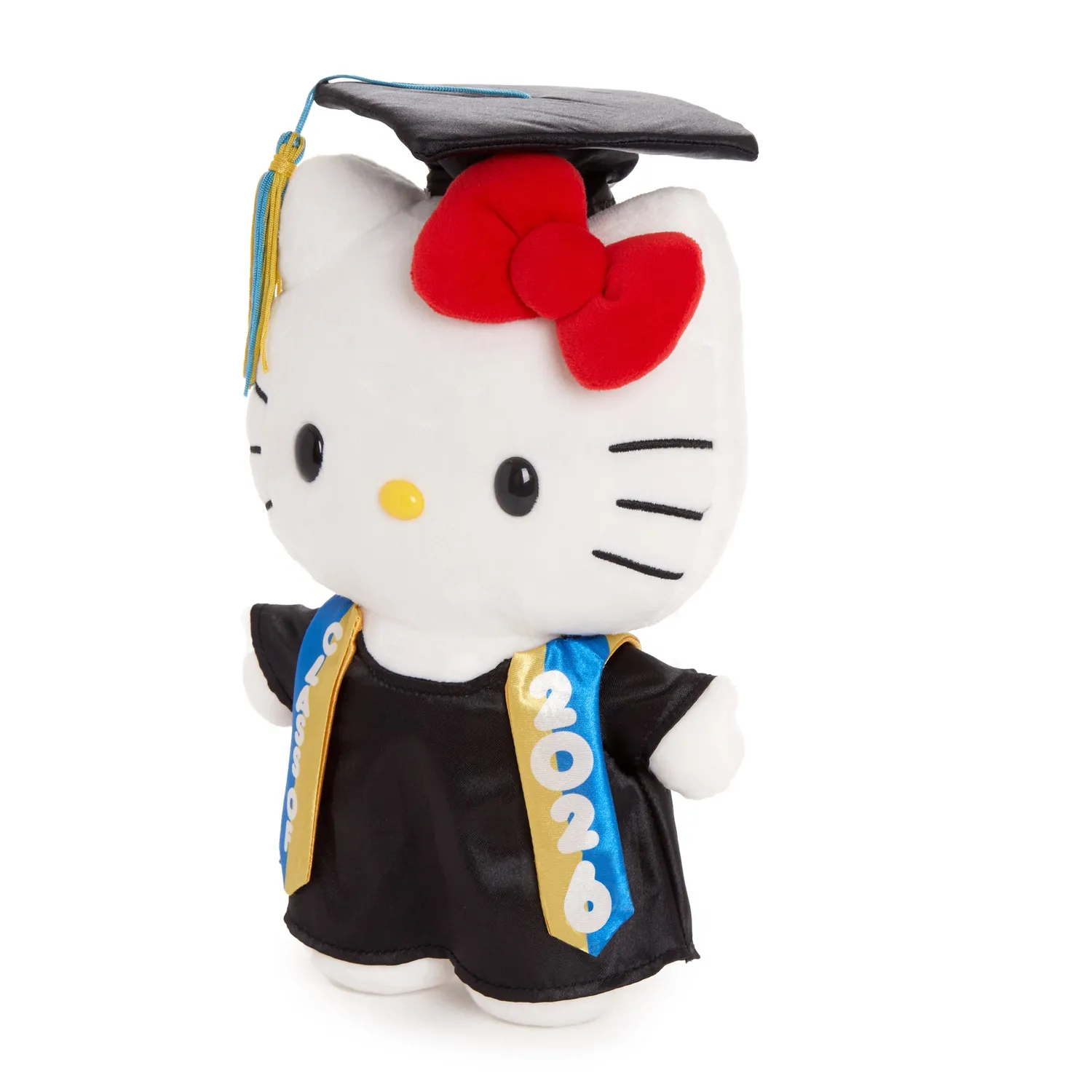 Hello Kitty 9" Cap and Gown Graduation Plush bamse blå