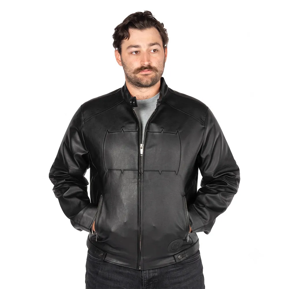 Batman ABSOLUTE BATMAN Embossed Leather Jacket svart