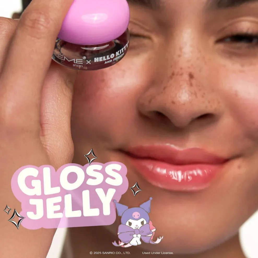 Hello Kitty Kuromi x The Crème Shop Gloss Jelly Tinted Peptide Lip Glaze Apricot lipgloss