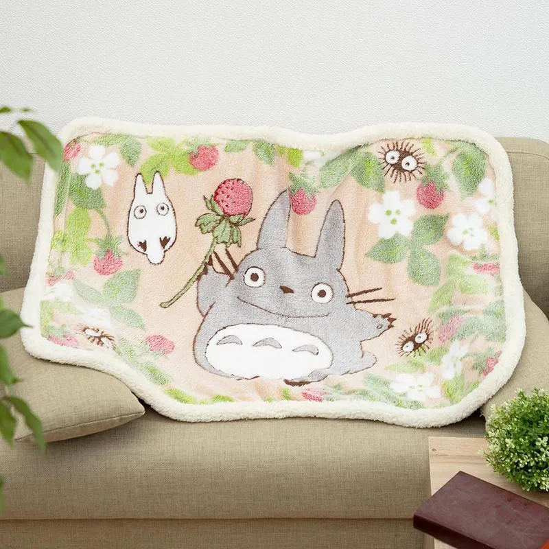 My Neighbor Totoro I Found Strawberries-pledd 100 × 70 cm polyester