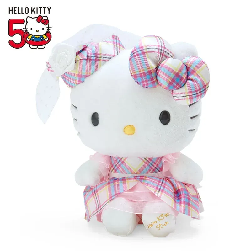 Sanrio Hello Kitty Dress Tartan Series 8" Plush plysjbamse