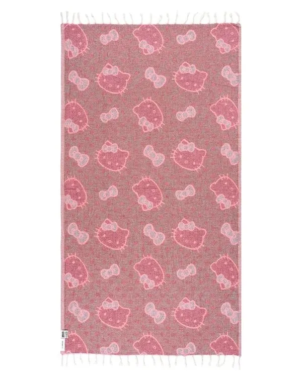 Hello Kitty x Sand Cloud Dots strandhåndkle rosa økologisk bomull