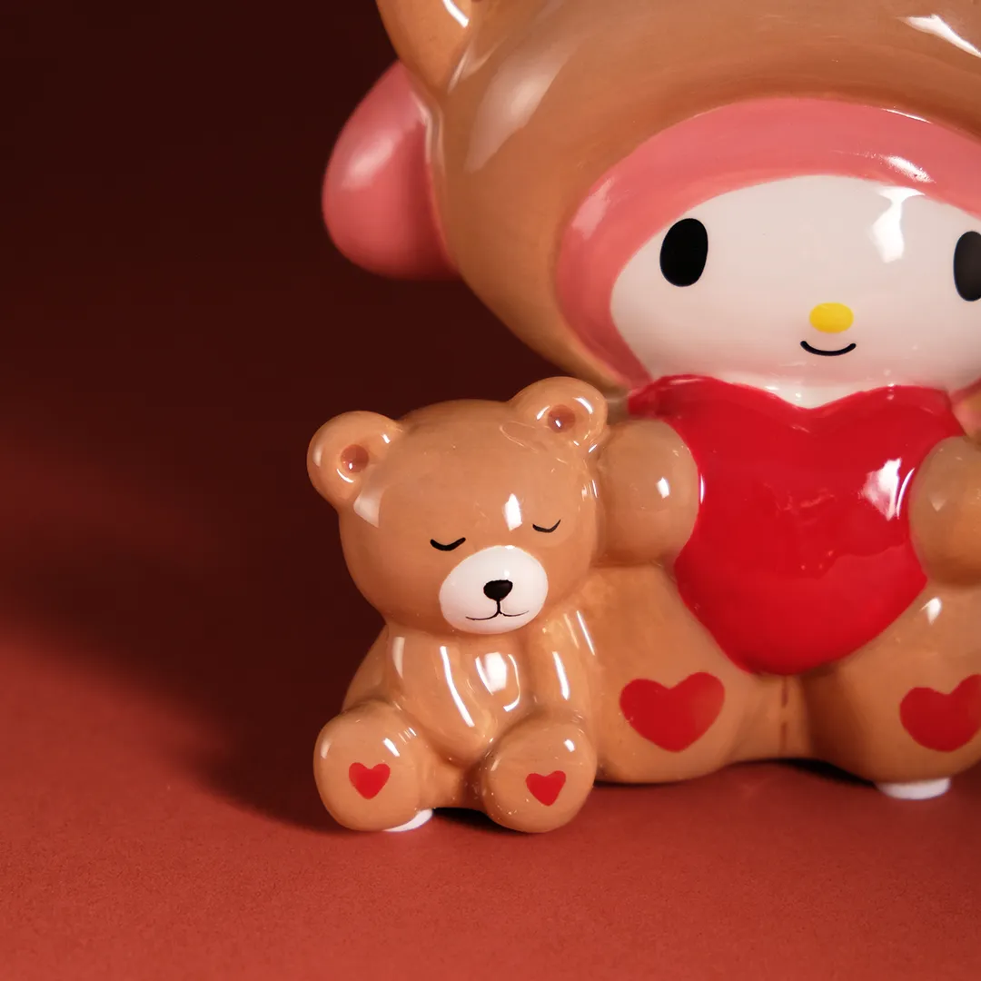 My Melody & Teddy Bear Love keramikkfigur håndmalt