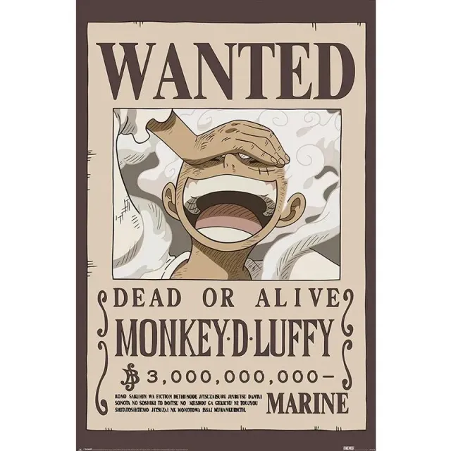 One Piece Wanted Luffy poster 61 x 91 cm