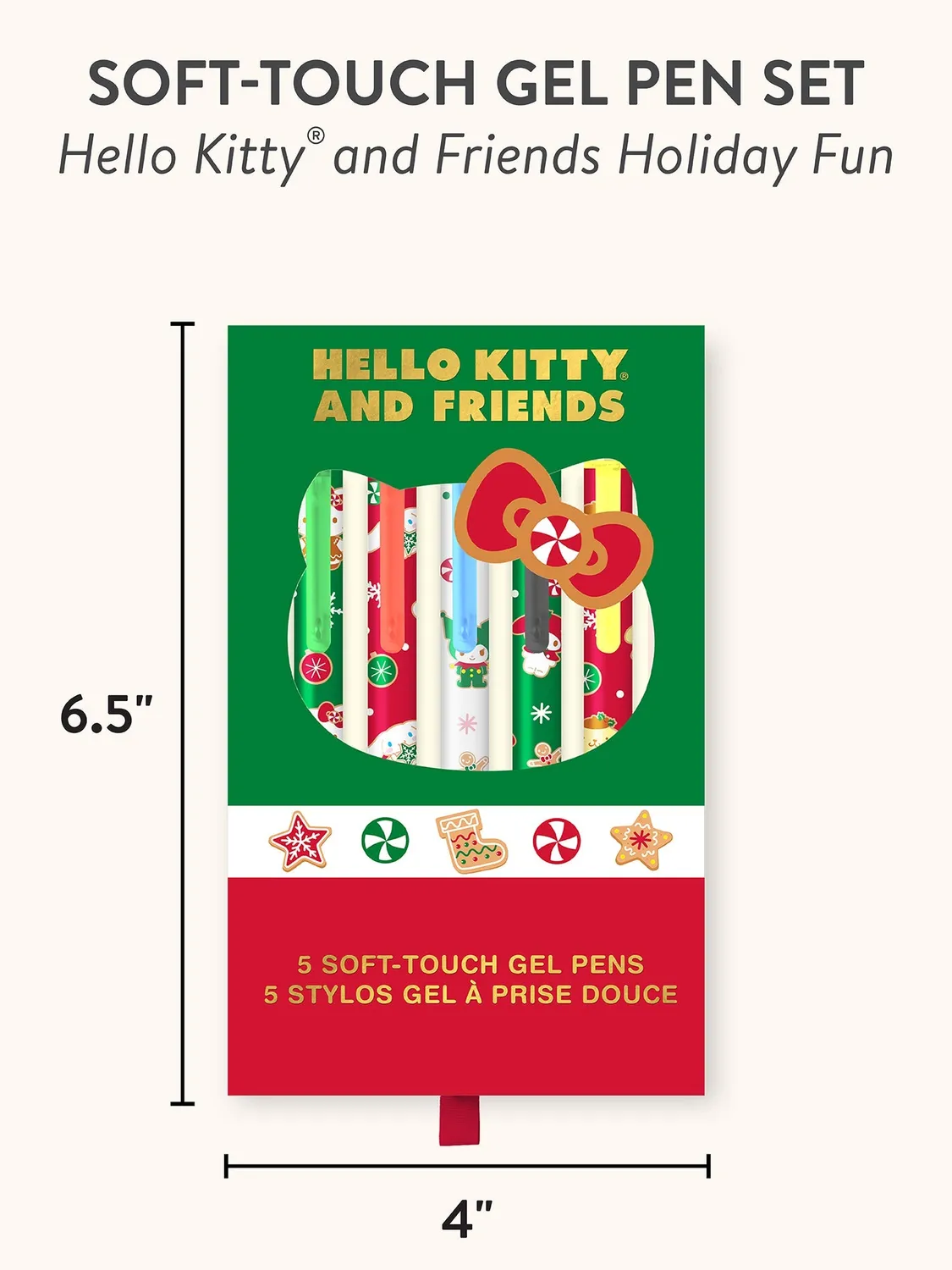 Hello Kitty and Friends x Studio Oh! Holiday Fun gelpenner 5-pakning