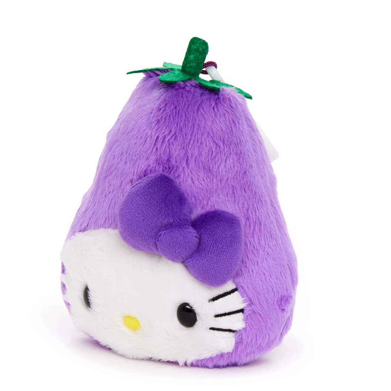 Hello Kitty Eggplant Plush Mascot Clip kosedyrklype aubergine 4 tommer