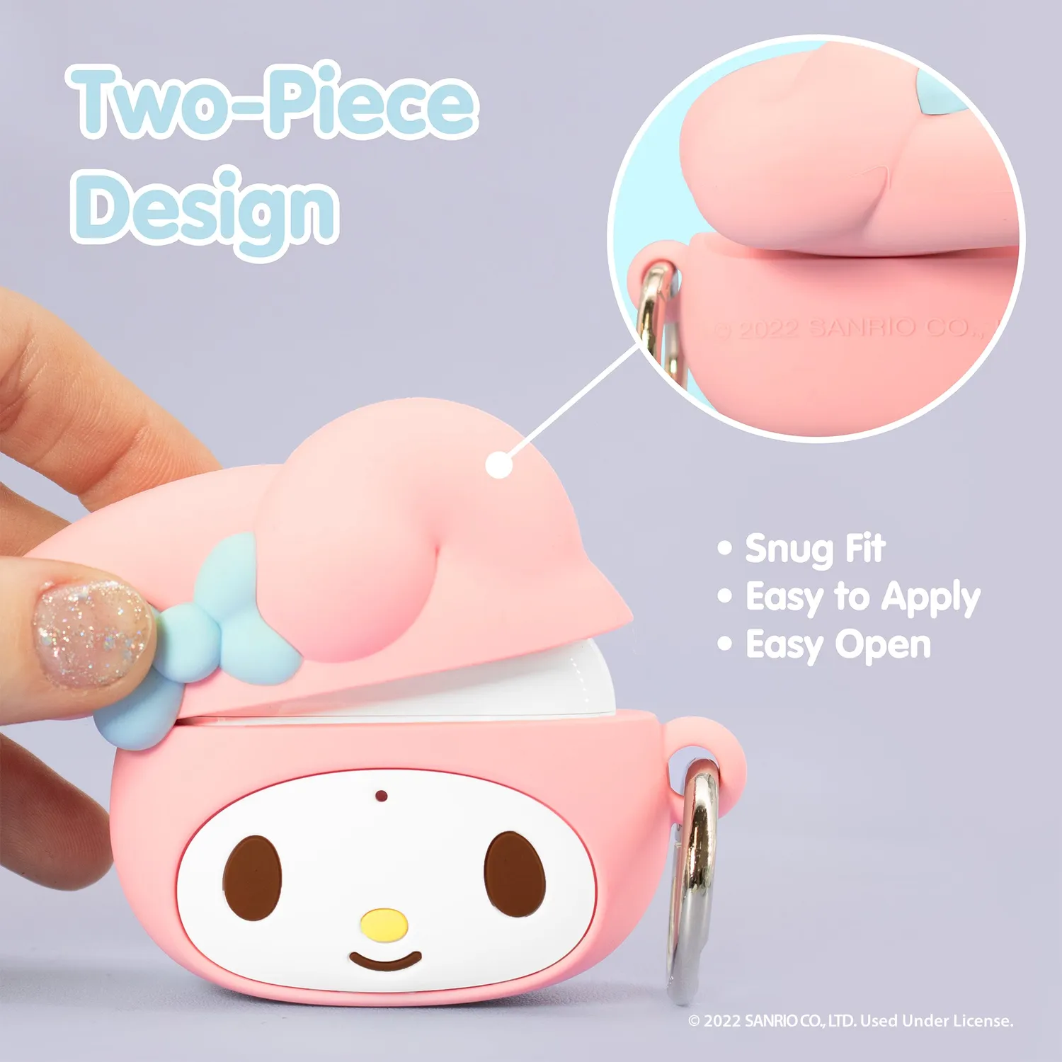 Hello Kitty My Melody AirPods-etui 3. gen lilla figur
