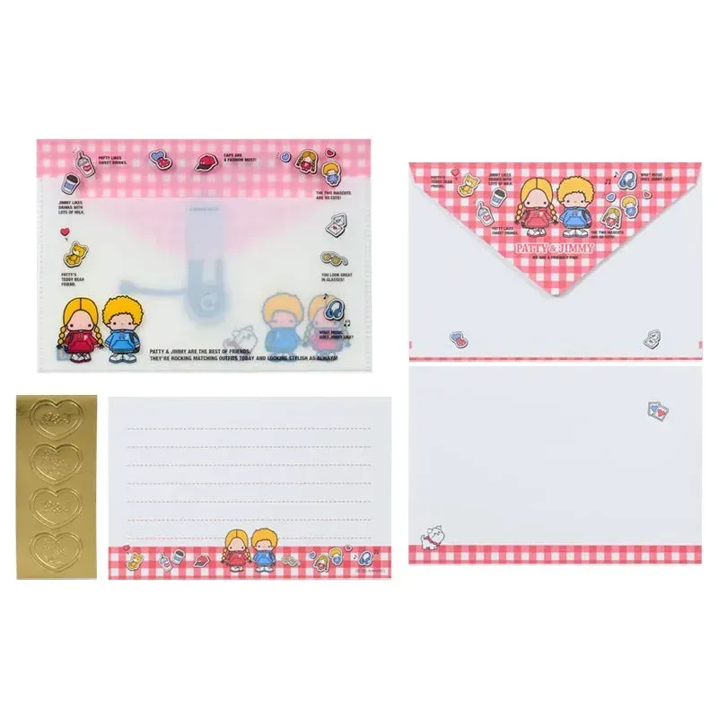 Hello Kitty Friendly Pair Patty and Jimmy brevsett med mappe