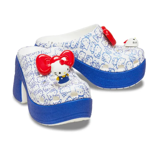 Hello Kitty x Crocs Adult Siren Heeled Clog tresko hvit M2W4 høy hæl