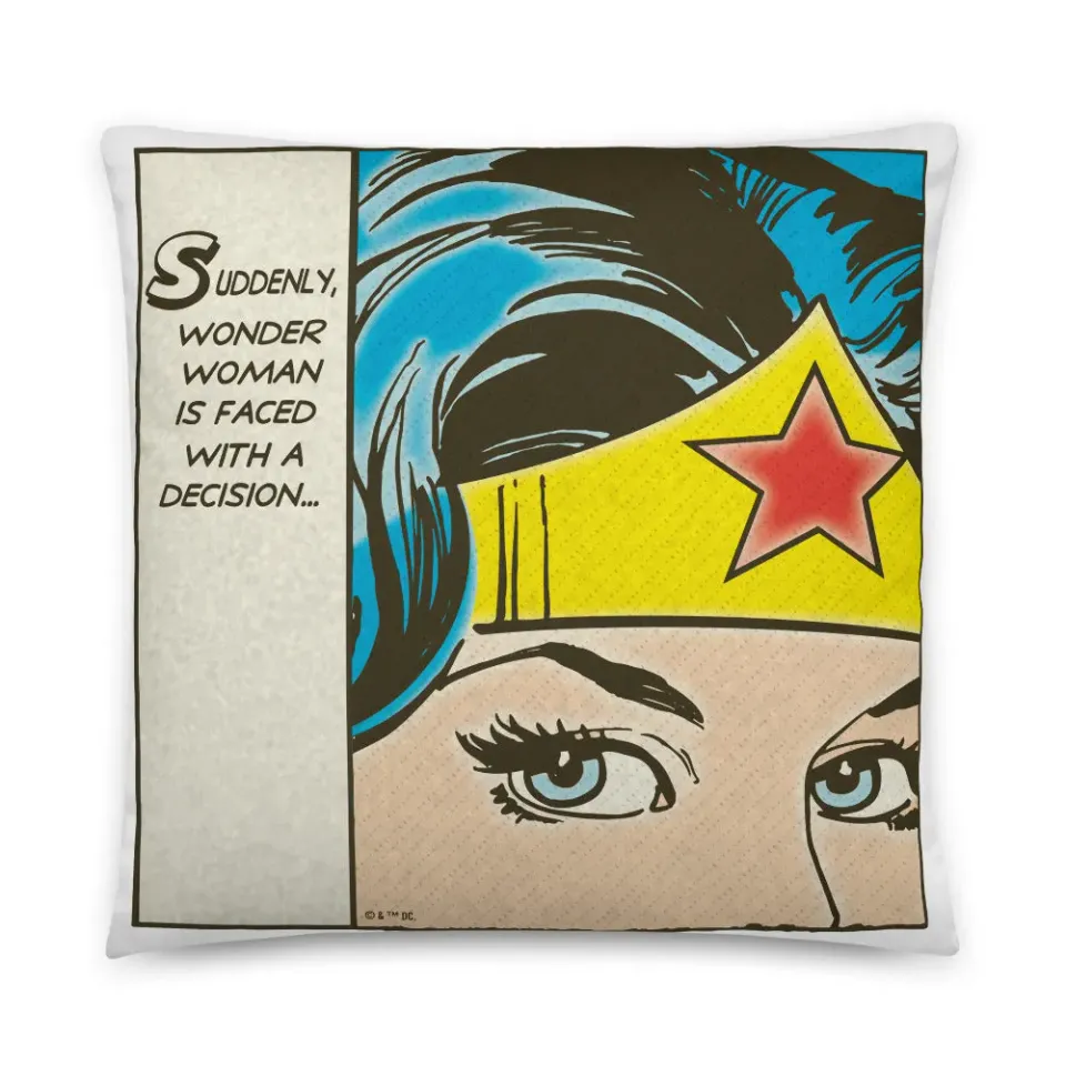 Wonder Woman Editorial pyntepute 22 × 22 tommer hvit