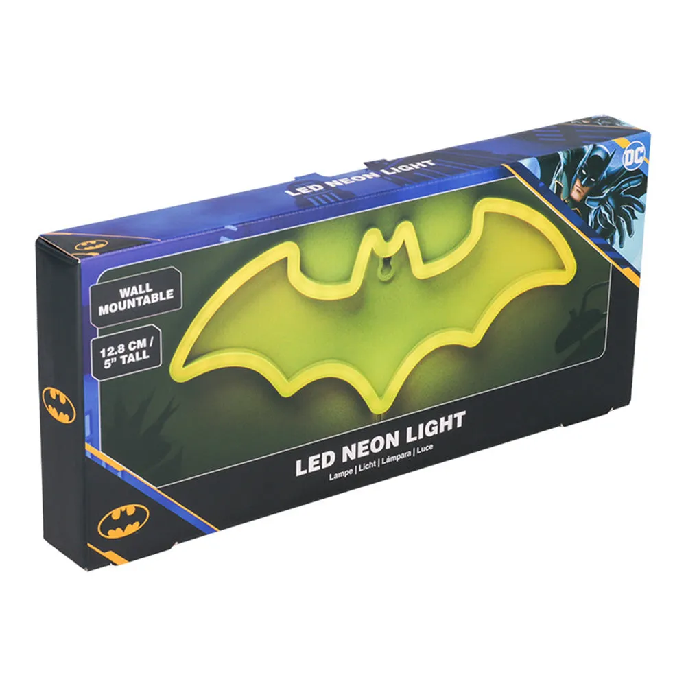Batman LED-neonlys vegglampe Bat-symbol USB 12,8 cm