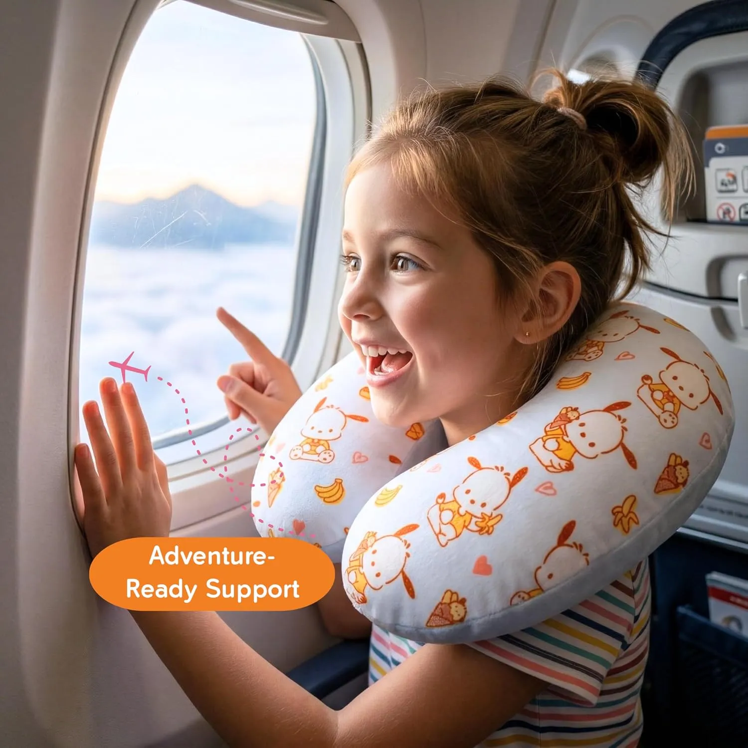 Hello Kitty Pochacco Travel Neck Pillow nakkepute bananer