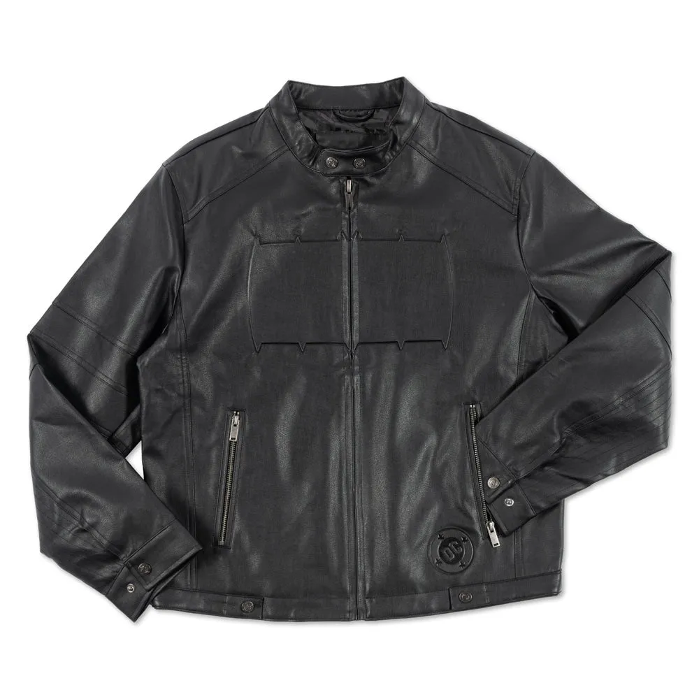 Batman ABSOLUTE BATMAN Embossed Leather Jacket svart