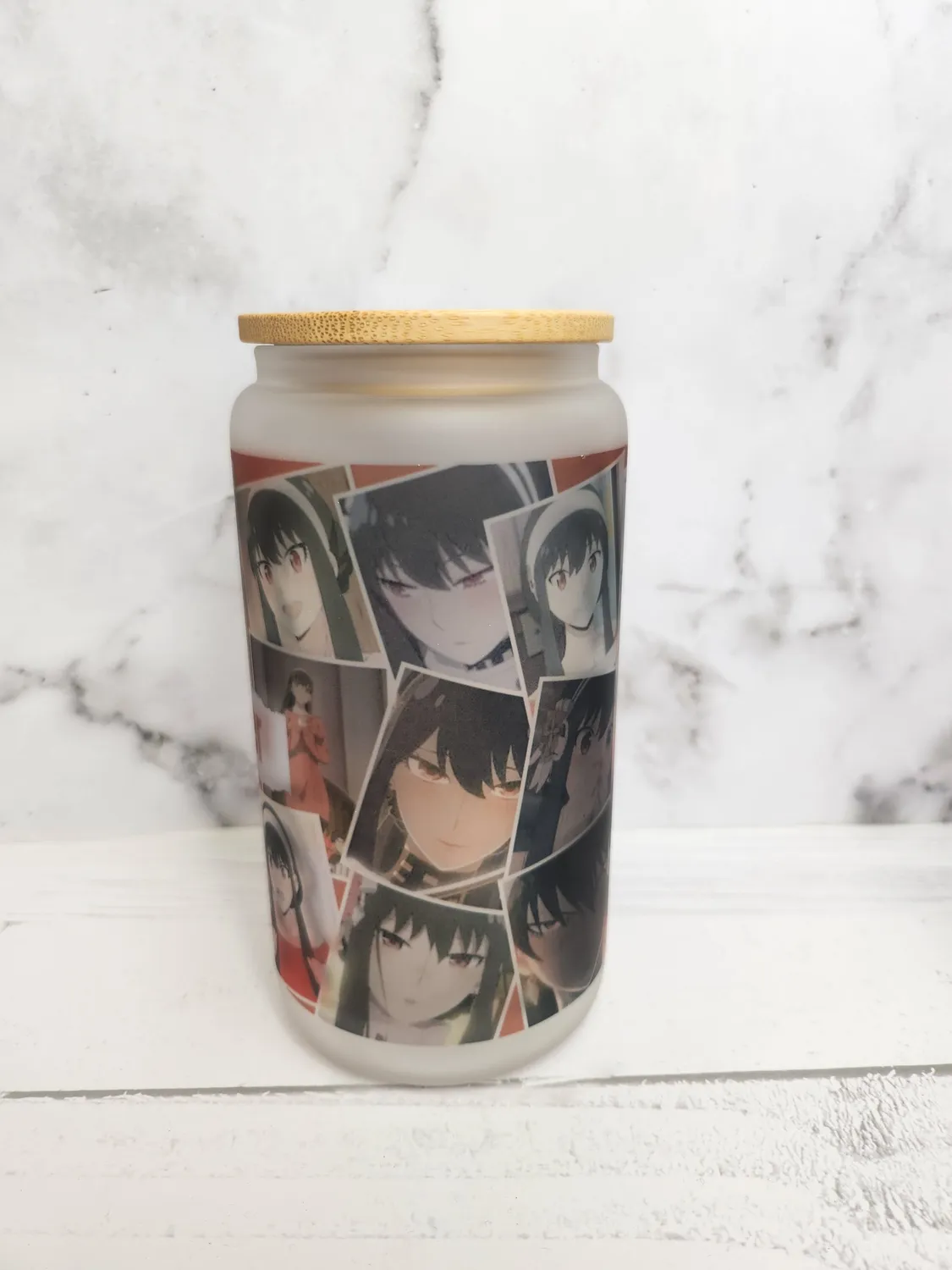Anitaku Thorn Girl Assasin glasskopp 16 oz med bambuslokk