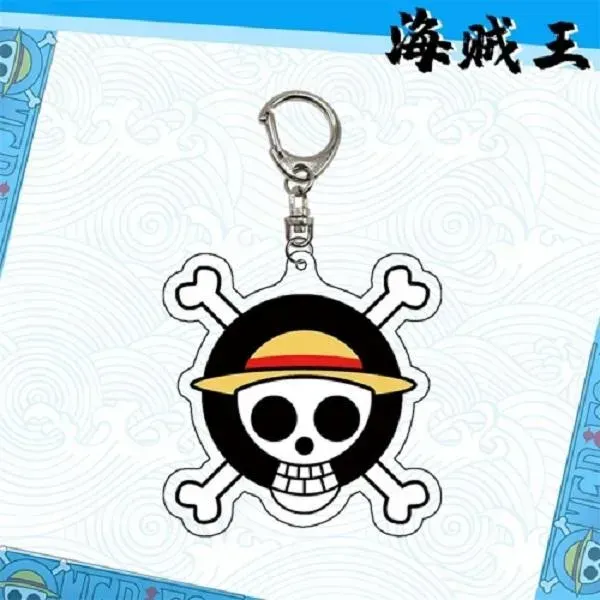 Neo Tokyo One Piece Strawhat Jolly Roger akrylnøkkelring