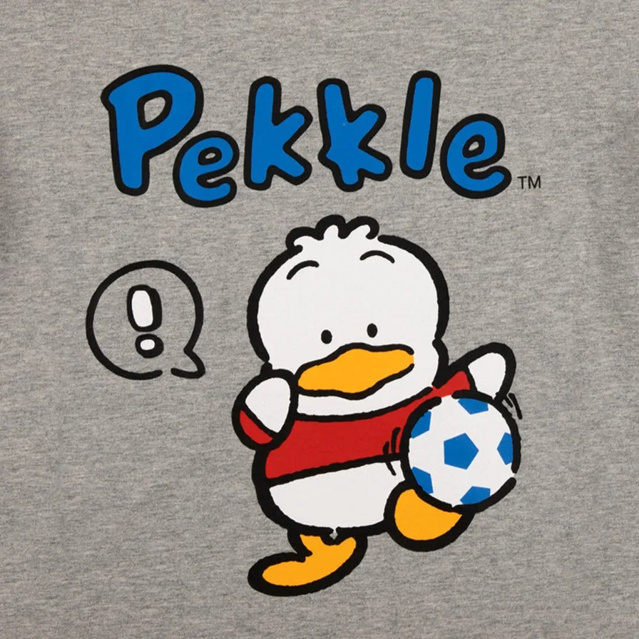 Hello Kitty Pekkle x Dumbgood Grey Ringer Baby Tee grå T-skjorte SMALL