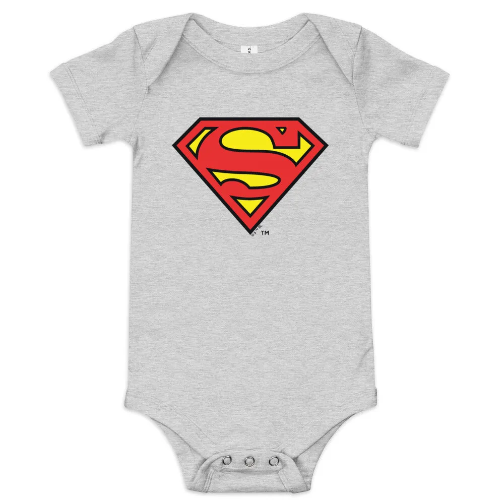 Batman SUPERMAN Logo babybody – Blue, 3–6 m