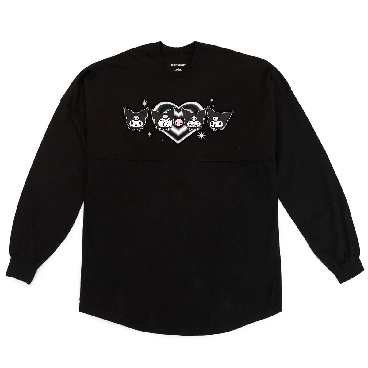 Hello Kitty Kuromi Hearts JapanLA Spirit Jersey genser svart XXS bomull