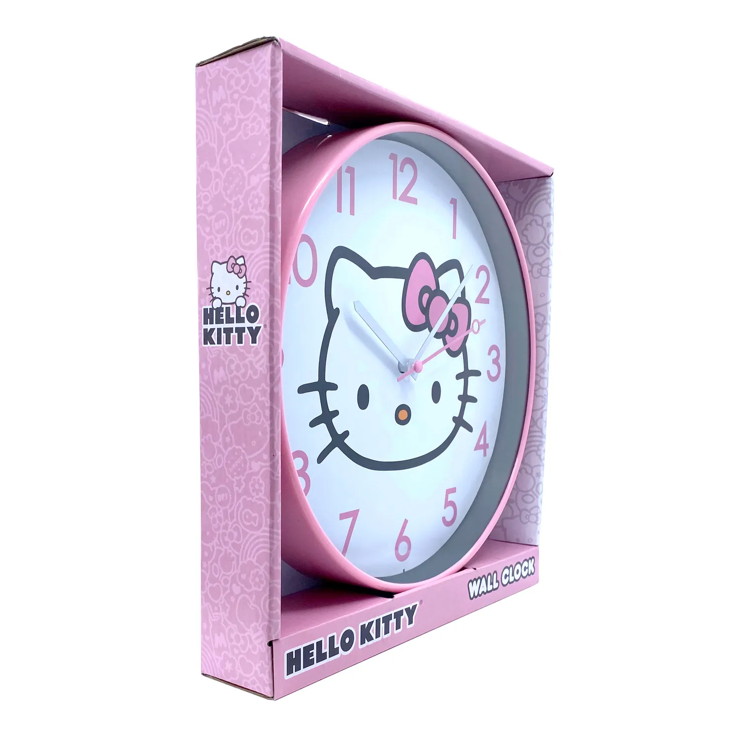 Hello Kitty Classic rosa analog veggklokke