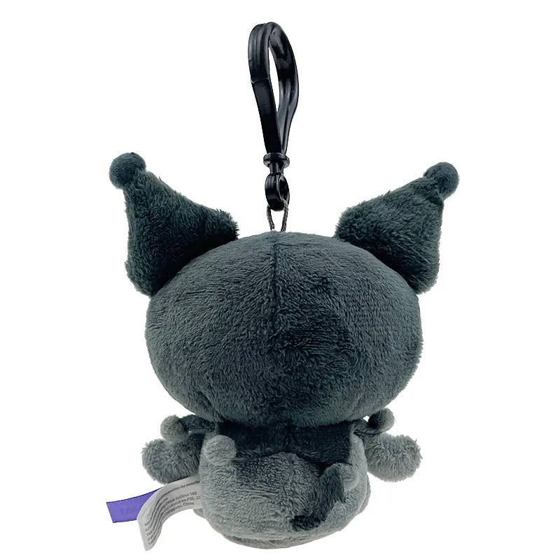 Hello Kitty Kuromi Plush Mascot Clip plysjklips grå 10 cm