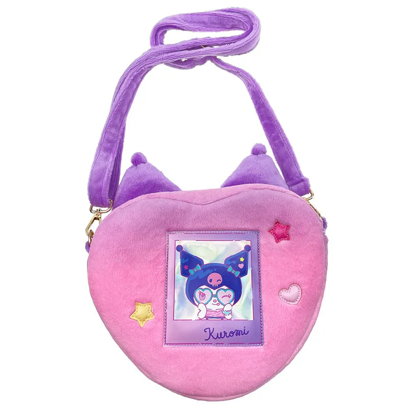 Hello Kitty Kuromi Loves U plysj crossbody-veske
