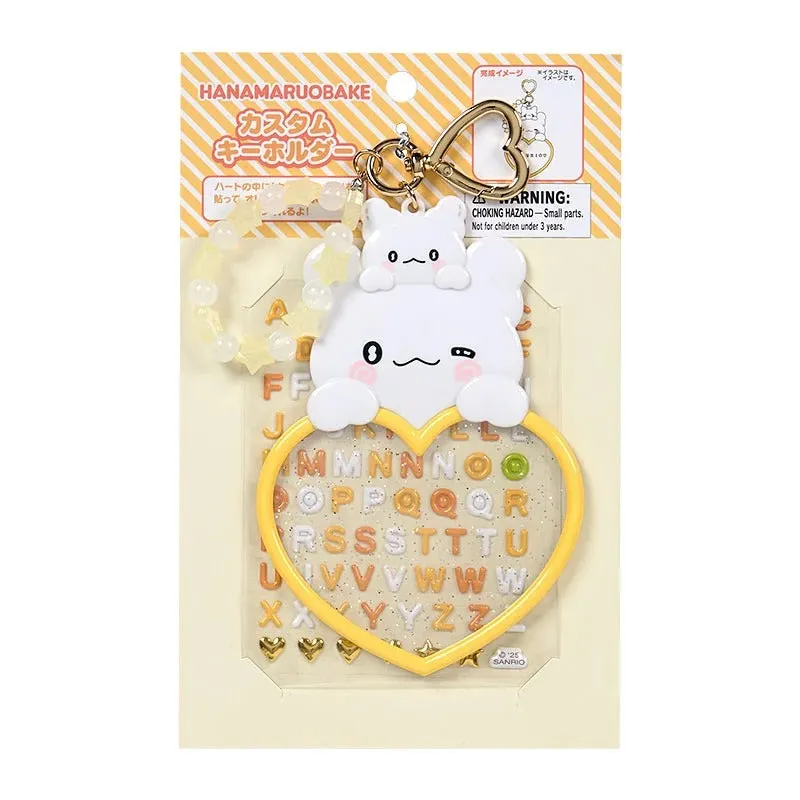 Hello Kitty Hanamaruobake Customizable Keychain nøkkelring med klistremerker
