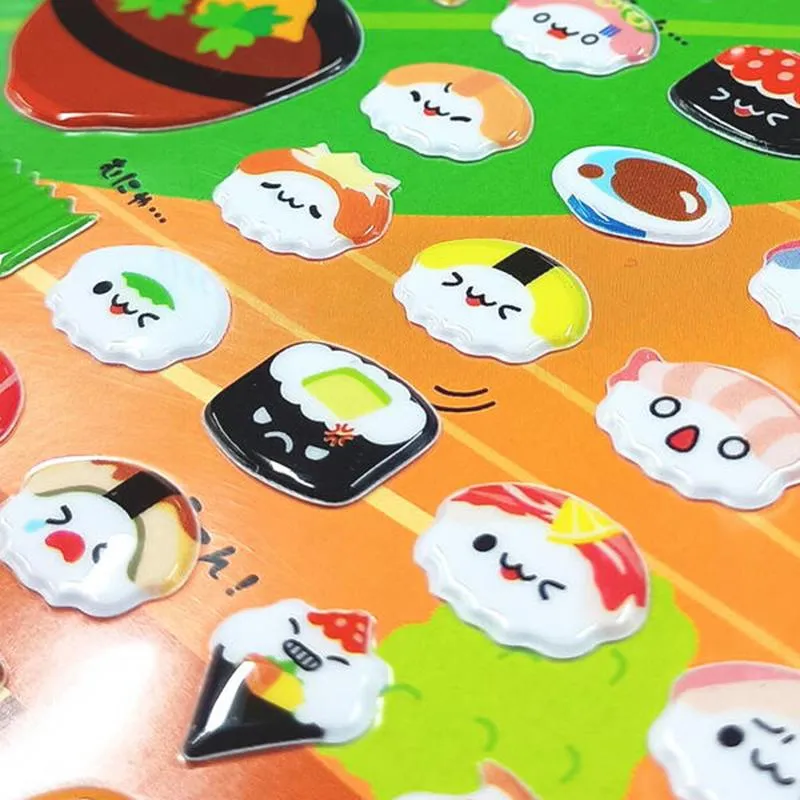 Neo Tokyo Kawaii Small 3D Sticker Sheet klistremerker tilfeldig ark