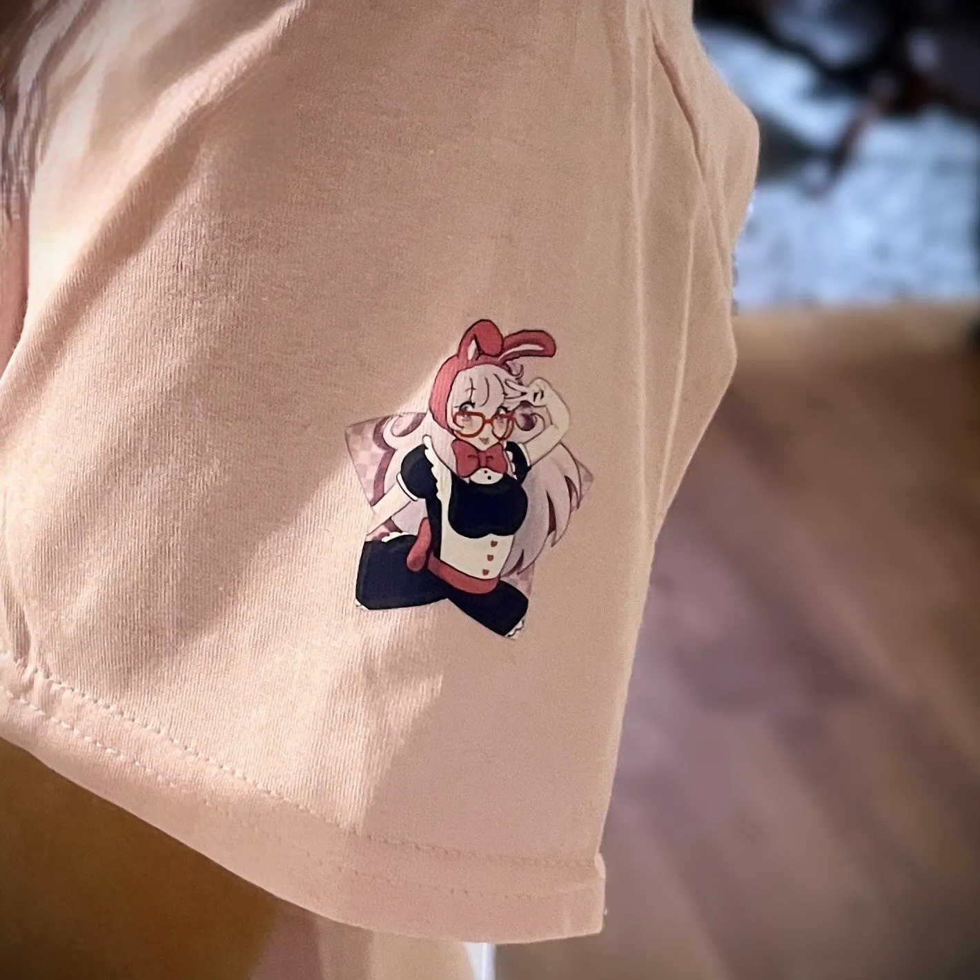Kururu4ever Limited Bunny Girl Pink Shirt skjorte M 100 % bomull