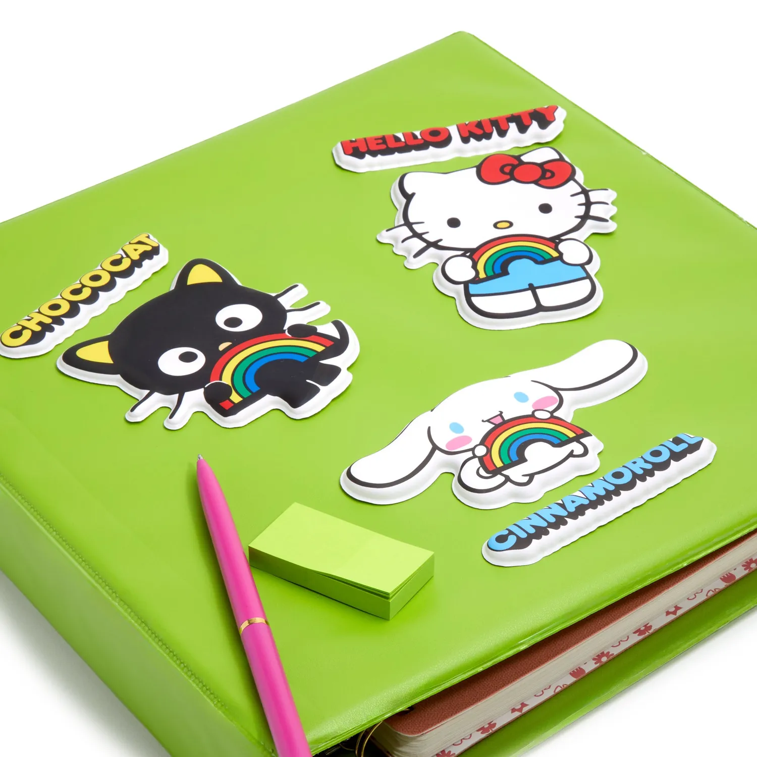 Hello Kitty Cinnamoroll x Pipsticks Big Puffy Sticker regnbue