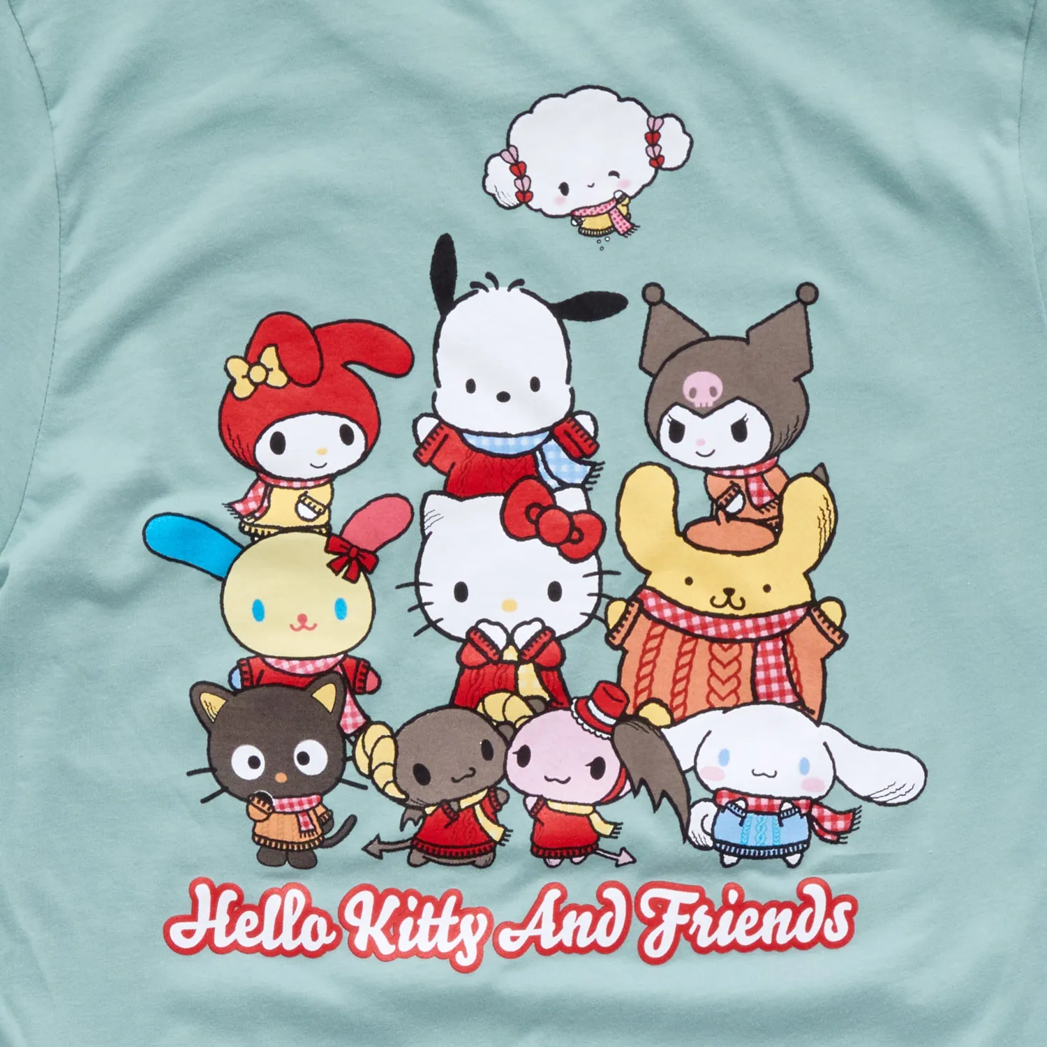 Hello Kitty and Friends Cinnamoroll Sweater Weather T-skjorte lys grønn