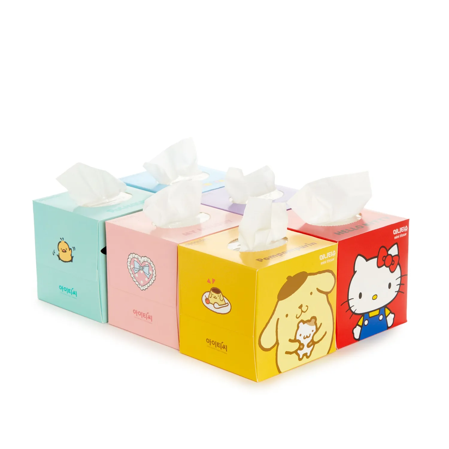 Hello Kitty and Friends mini lommetørklebokser 6-pakning 2-lags