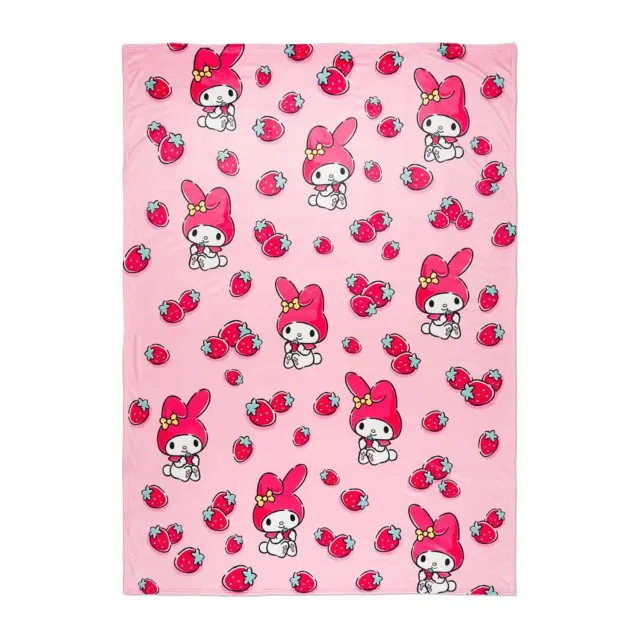 Hello Kitty Strawberry Fields My Melody Throw Blanket pledd 62 × 90 tommer