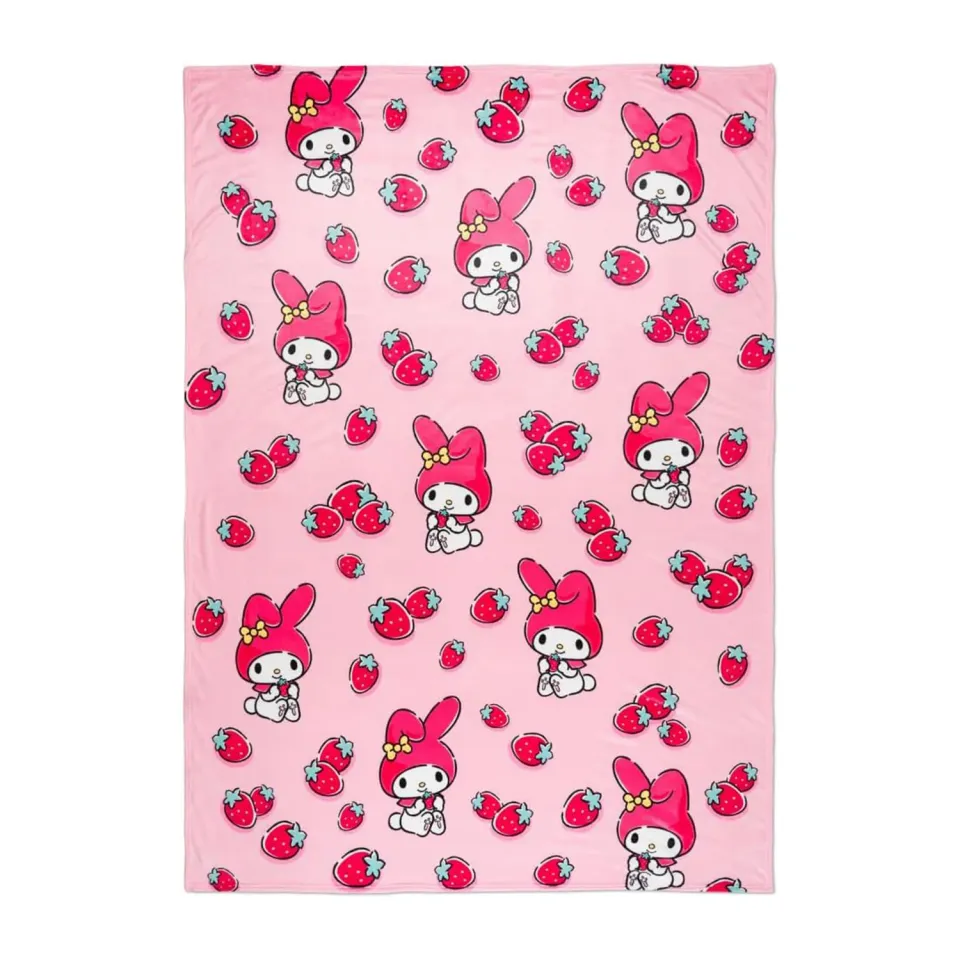 Hello Kitty Strawberry Fields My Melody Throw Blanket pledd 62 × 90 tommer