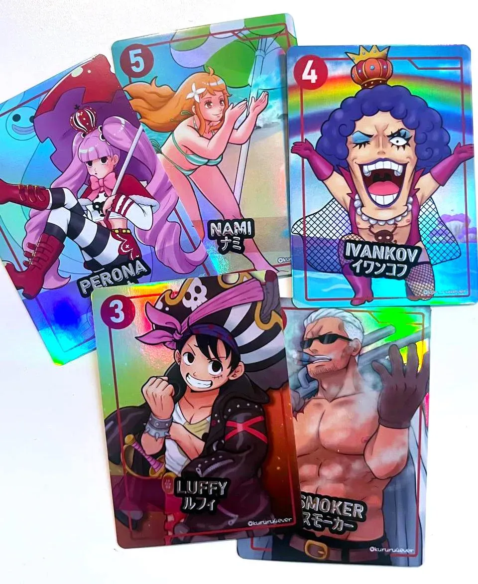 Kururu4ever One Piece Holographic Card Collection Set 1 samlekort holografisk
